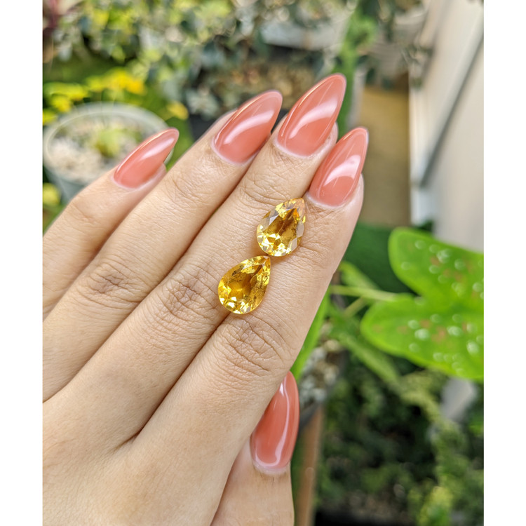 7.32 Ct.Tw. Citrine Pair from Brazil