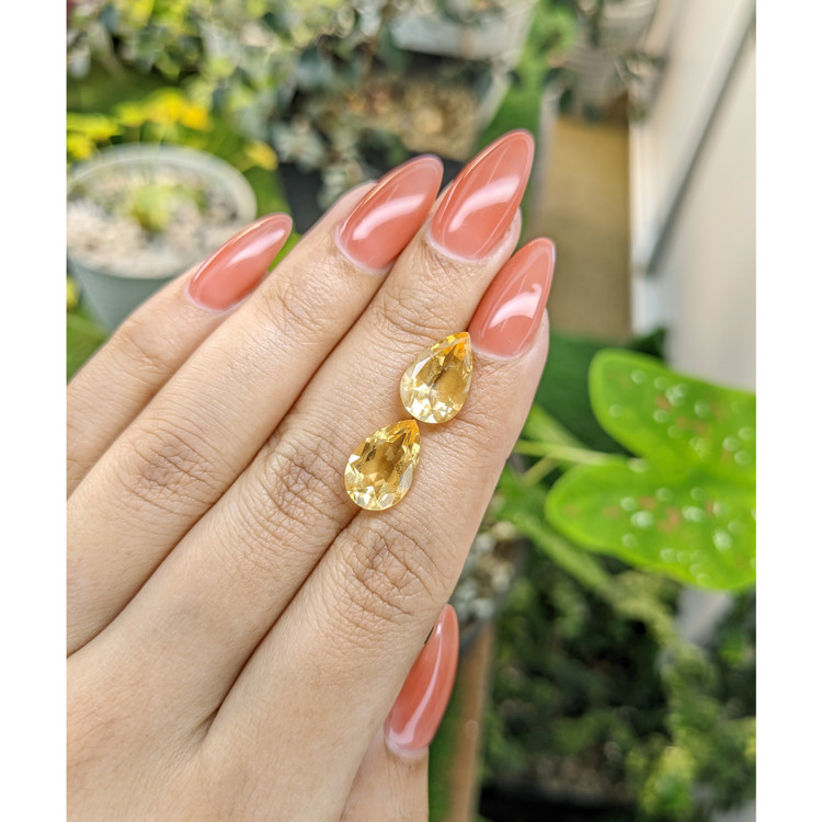6.57 Ct.Tw. Citrine Pair from Brazil