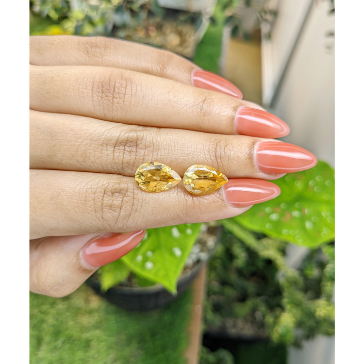 6.57 Ct.Tw. Citrine Pair from Brazil