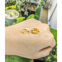 9.58 Ct.Tw.Total Carat Weight Citrine Pair from Brazil Life Style