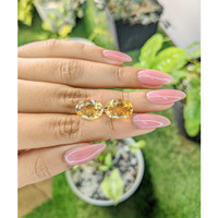 9.58 Ct.Tw.Total Carat Weight Citrine Pair from Brazil Life Style