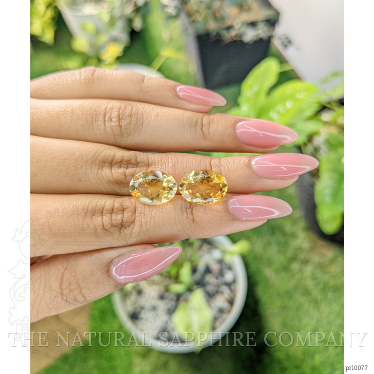 9.58 Ct.Tw. Citrine Pair from Brazil
