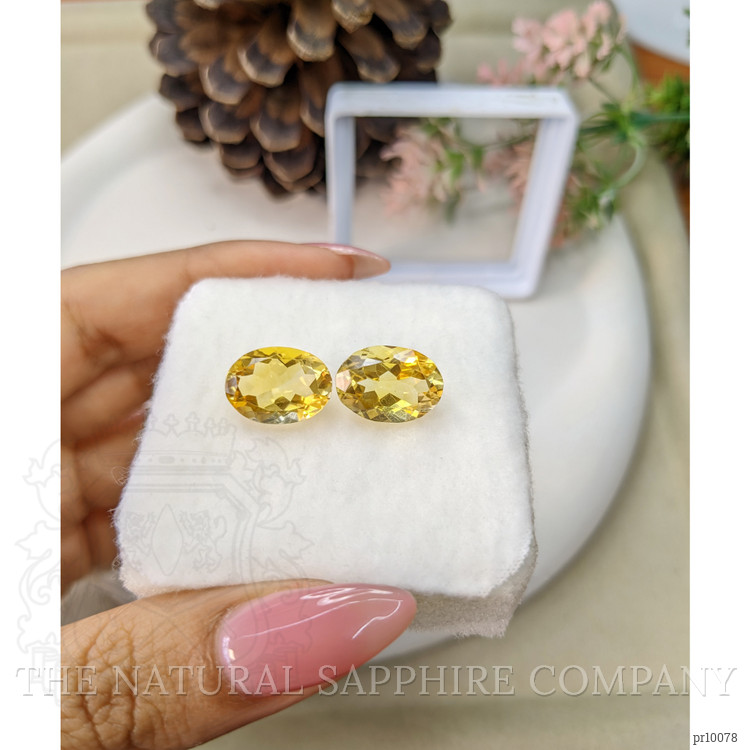 10.78 Ct.Tw. Citrine Pair from Brazil