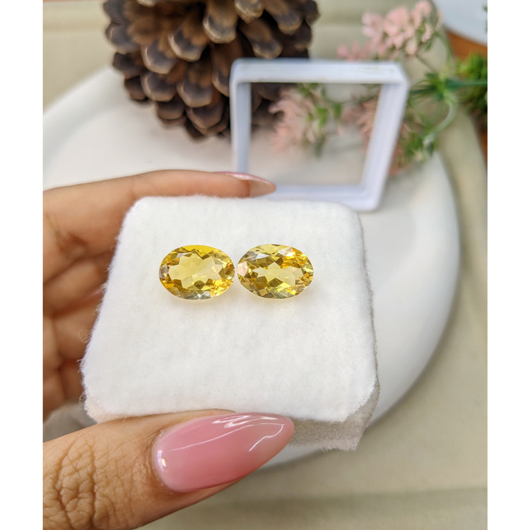 10.78 Ct.Tw. Citrine Pair from Brazil