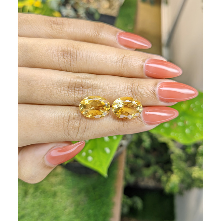 10.78 Ct.Tw. Citrine Pair from Brazil