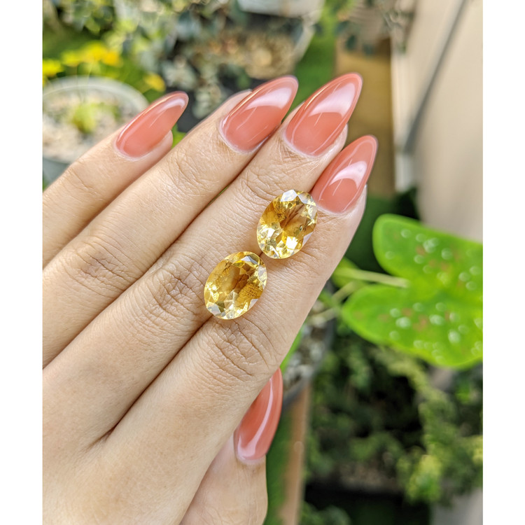 10.78 Ct.Tw. Citrine Pair from Brazil