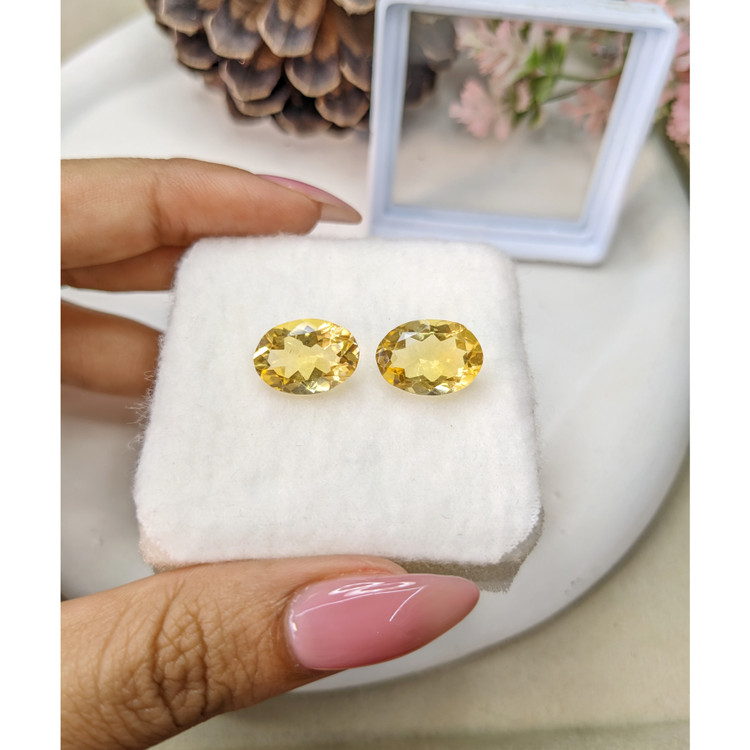 9.27 Ct.Tw. Citrine Pair from Brazil