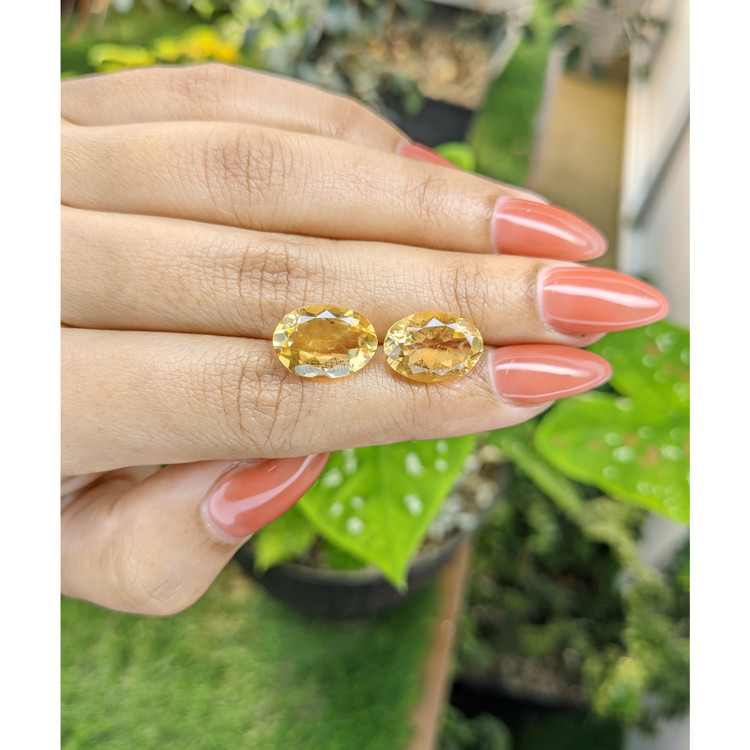 9.27 Ct.Tw. Citrine Pair from Brazil