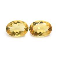 9.75 Ct.Tw.Total Carat Weight Citrine Pair from Brazil Video