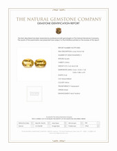 11.00 Ct.Tw.Total Carat Weight Citrine Pair from Brazil Scan Report