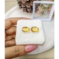 9.57 Ct.Tw.Total Carat Weight Citrine Pair from Brazil Life Style