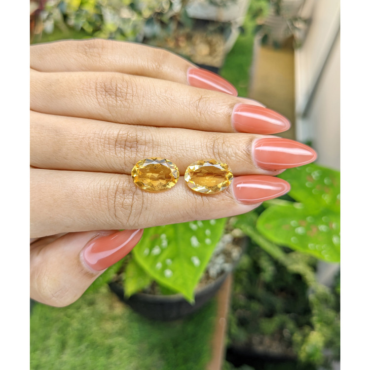 9.57 Ct.Tw. Citrine Pair from Brazil