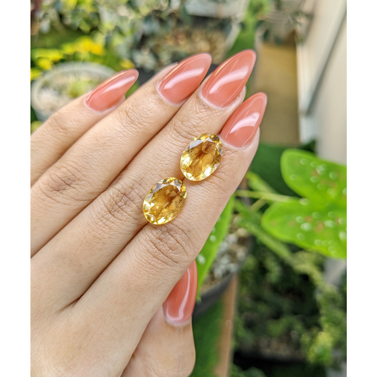 9.57 Ct.Tw. Citrine Pair from Brazil