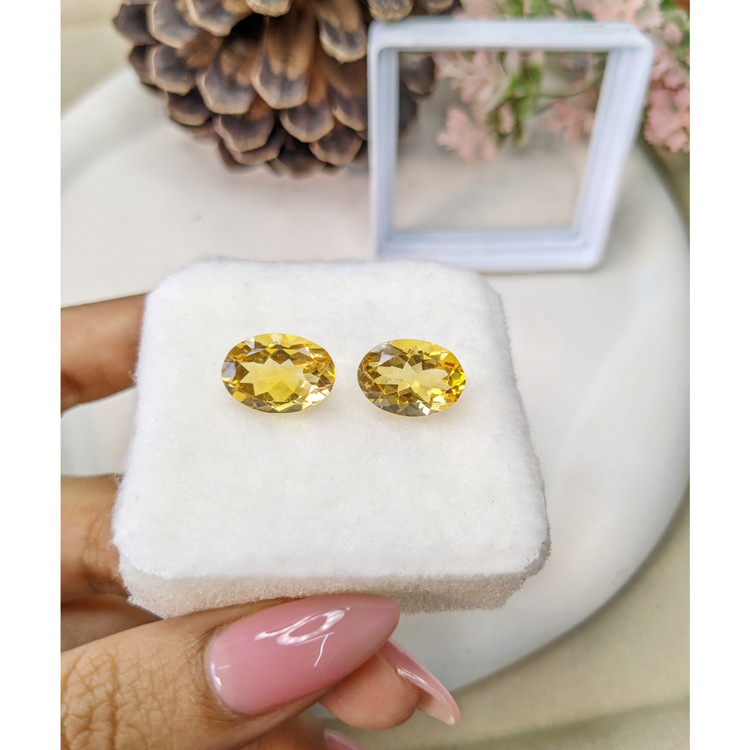 10.36 Ct.Tw. Citrine Pair from Brazil