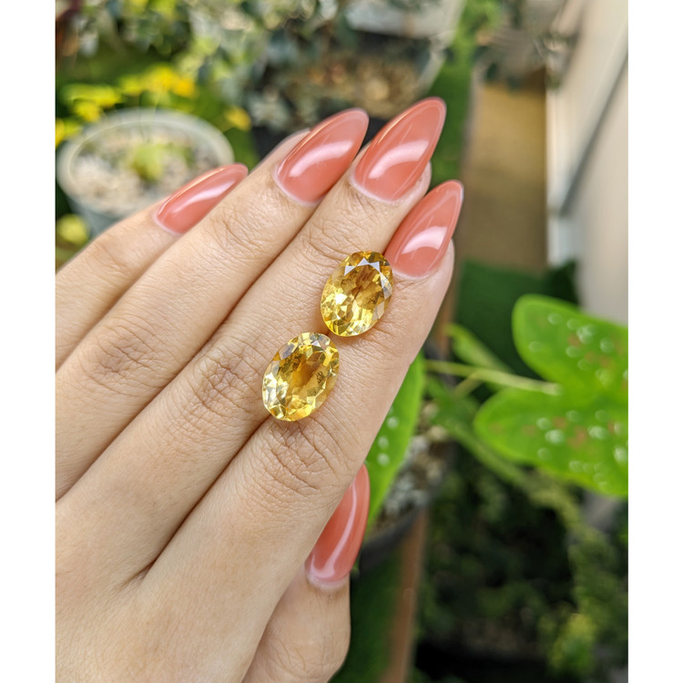 10.36 Ct.Tw. Citrine Pair from Brazil