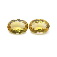 9.21 Ct.Tw.Total Carat Weight Citrine Pair from Brazil Video
