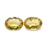 9.21 Ct.Tw.Total Carat Weight Citrine Pair from Brazil Video