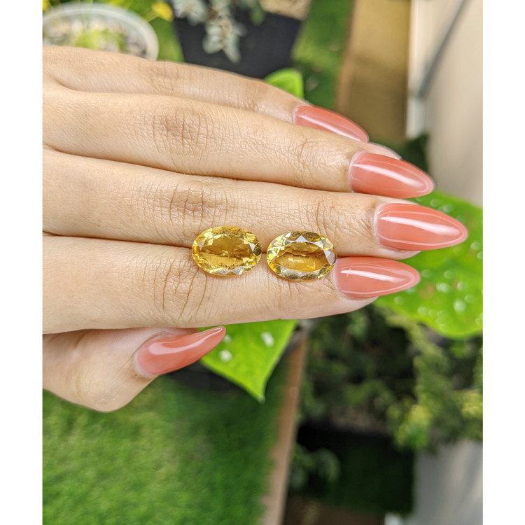 9.21 Ct.Tw. Citrine Pair from Brazil