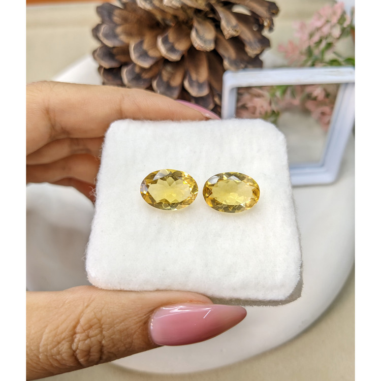 9.21 Ct.Tw. Citrine Pair from Brazil