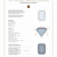 2.03 Ct.Tw.Total Carat Weight Emerald Pair from Russia 3 D Scan Report
