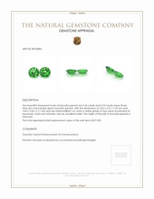 0.38 Ct.Tw.Total Carat Weight Tsavorite Garnet Pair from Tanzania Appraisal