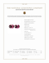 3.23 Ct.Tw.Total Carat Weight Purplish Red Garnet Pair from Ceylon (Sri Lanka) Scan Report