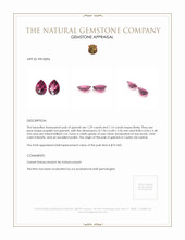 2.45 Ct.Tw.Total Carat Weight Garnet Pair from Ceylon (Sri Lanka) Appraisal