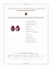 2.60 Ct.Tw.Total Carat Weight Purplish Red Garnet Pair from Ceylon (Sri Lanka) Scan Report