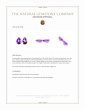 1.90 Ct.Tw.Total Carat Weight Purple Amethyst Pair from Ceylon (Sri Lanka) Appraisal