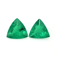 0.68 Ct.Tw.Total Carat Weight Emerald Pair from Colombia Video