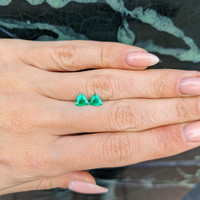 0.68 Ct.Tw.Total Carat Weight Emerald Pair from Colombia Life Style