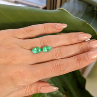 3.50 Ct.Tw.Total Carat Weight Emerald Pair from Colombia Life Style