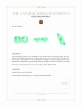 7.71 Ct.Tw.Total Carat Weight Emerald Pair from Colombia Appraisal