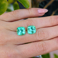7.71 Ct.Tw.Total Carat Weight Emerald Pair from Colombia Life Style