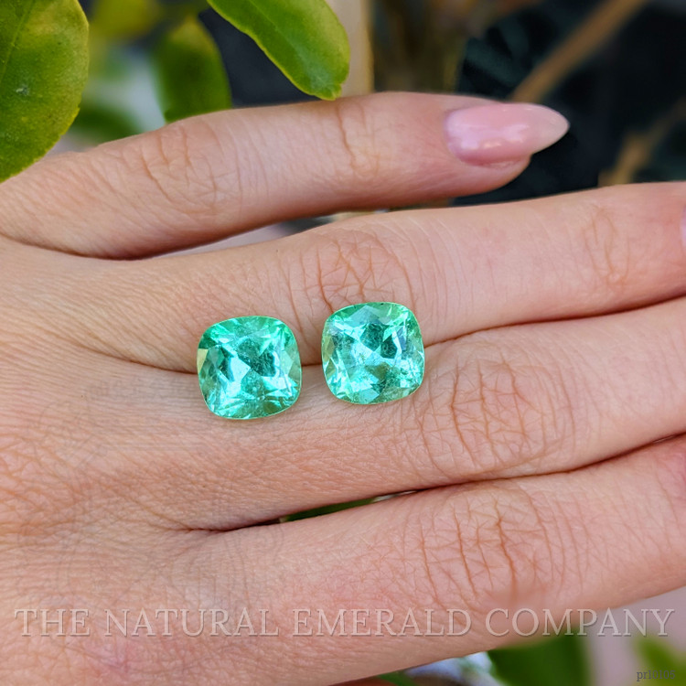 7.71 Ct.Tw. Emerald Pair from Colombia