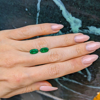 2.08 Ct.Tw.Total Carat Weight Emerald Pair from Colombia Life Style