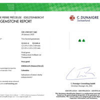 0.81 Ct.Tw.Total Carat Weight Emerald Pair from Colombia Scan Report