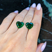 6.96 Ct.Tw.Total Carat Weight Emerald Pair from Colombia Life Style