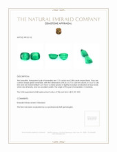3.80 Ct.Tw.Total Carat Weight Emerald Pair from Colombia Appraisal