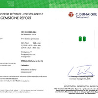 3.90 Ct.Tw.Total Carat Weight Emerald Pair from Colombia Scan Report