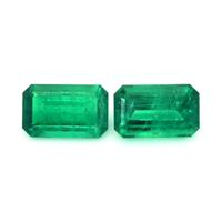 3.90 Ct.Tw.Total Carat Weight Emerald Pair from Colombia Video
