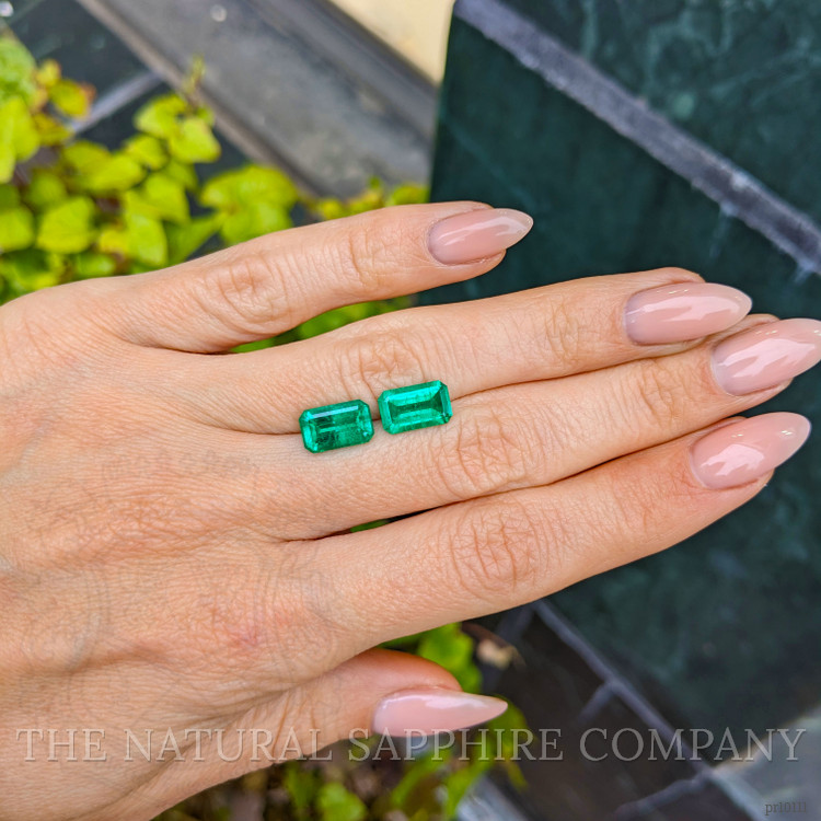 3.90 Ct.Tw. Emerald Pair from Colombia