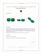 9.06 Ct.Tw.Total Carat Weight Emerald Pair from Colombia Appraisal