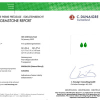 2.58 Ct.Tw.Total Carat Weight Cabochon Emerald Pair from Colombia Scan Report