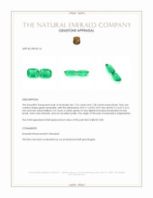 2.71 Ct.Tw.Total Carat Weight Emerald Pair from Afghanistan Appraisal
