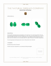 3.37 Ct.Tw.Total Carat Weight Cabochon Emerald Pair from Afghanistan Appraisal