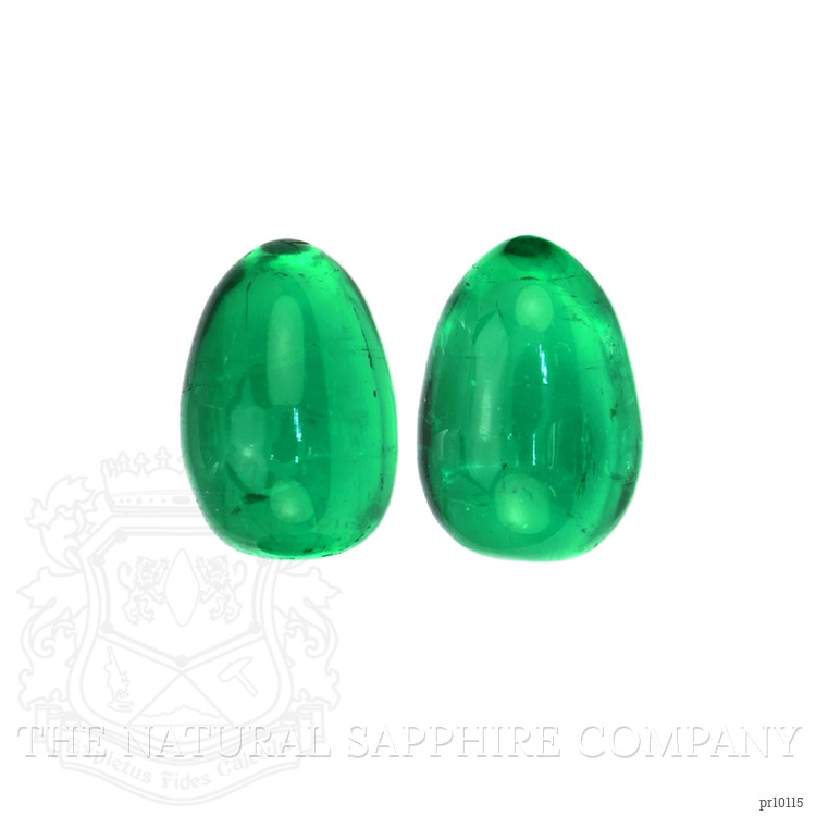 3.37 Ct.Tw. Cabochon Emerald Pair from Afghanistan