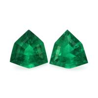 0.74 Ct.Tw.Total Carat Weight Emerald Pair from Afghanistan Video