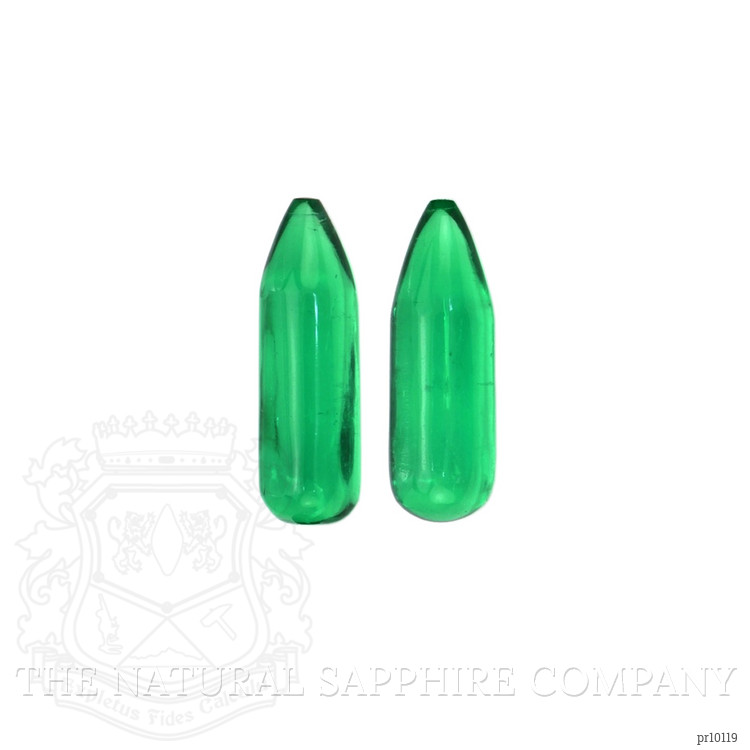 2.52 Ct.Tw. Cabochon Emerald Pair from Afghanistan