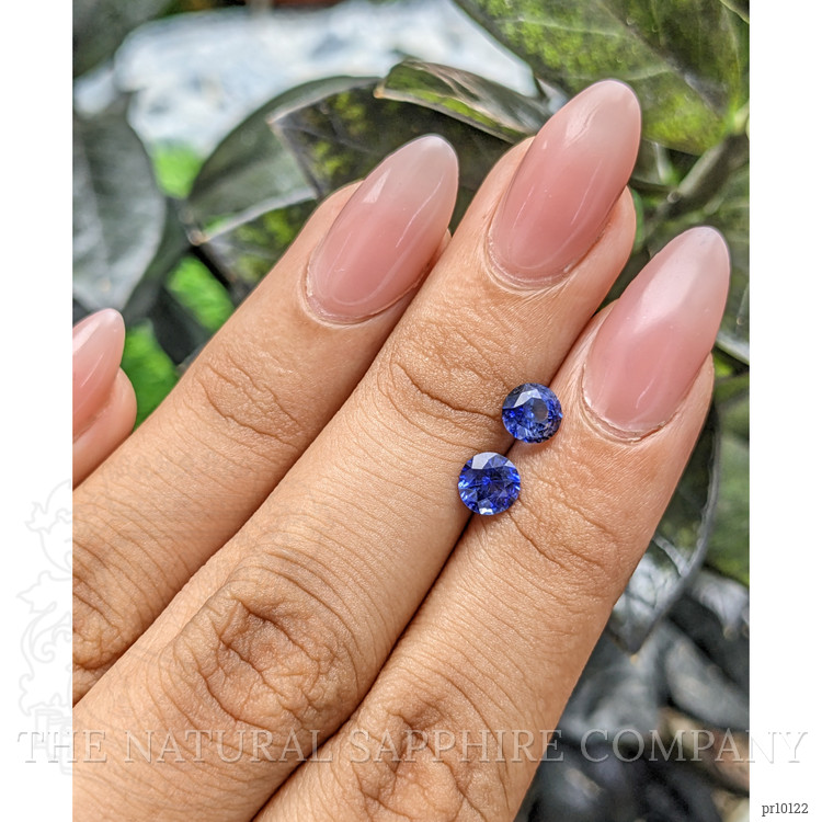 1.67 Ct.Tw. Blue Sapphire Pair from Ceylon (Sri Lanka)
